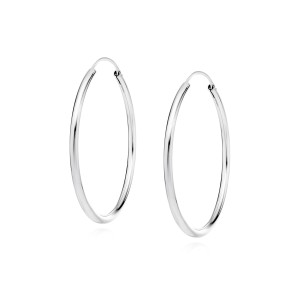Cercei rotunzi argint Ø35 mm x 2 mm Creole DiAmanti KSZ2035ER-DIA (Argint 925‰ 3,2 g.)